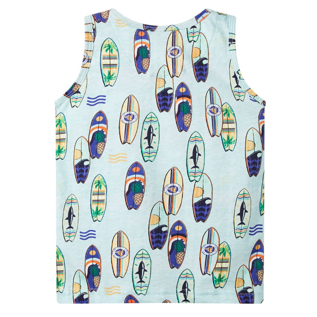 Children's tank top, light blue melange, size 116