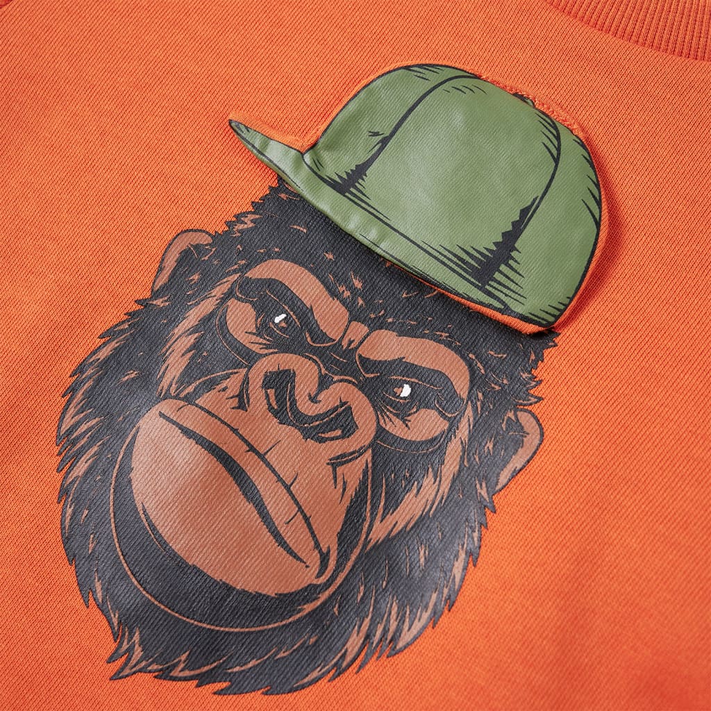 Children's sweatshirt dark orange 116 Children's sweatshirt medium blue 116
