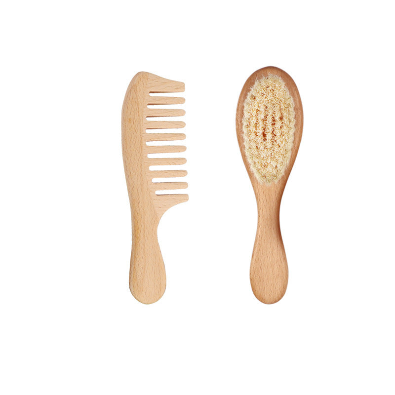 Baby Wooden Brush and Comb Set – Gentle Care for Delicate Scalp
