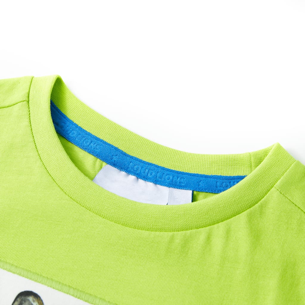 Children's Short-sleeved Shirt Lime Green, Size 116  Children's Short-sleeved Shirt Dark Blue, Size 116  Children's Short-sleeved Shirt Dark Blue