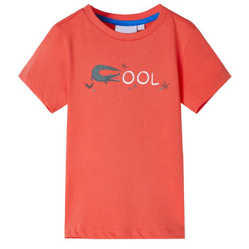 Children's Short-sleeved Shirt, Light Red, Size 116  Children's Short-sleeved Shirt, Light Red, Size 128