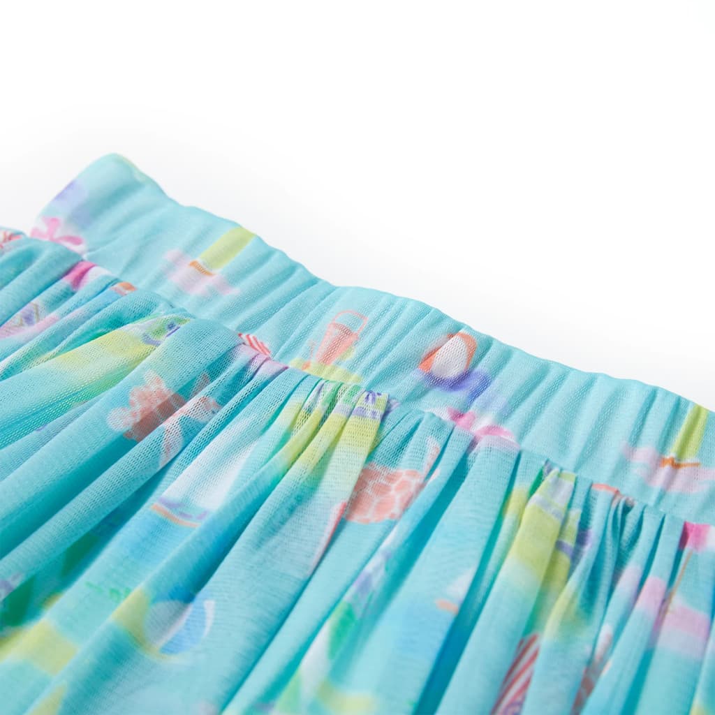 Children's pleated skirt, light blue, size 116