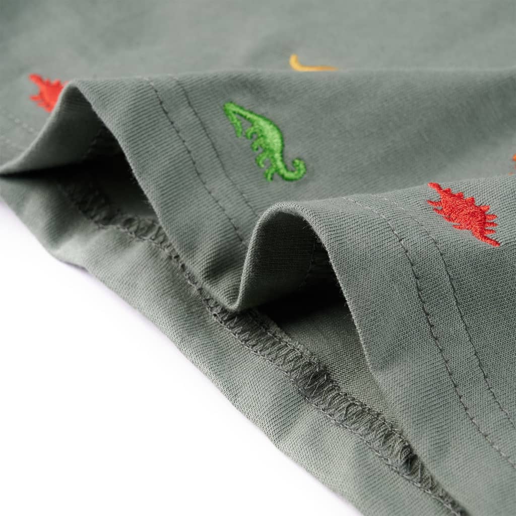 Children's Short-sleeved Shirt, Khaki, Size 116 Children's Short-sleeved Shirt, Khaki, Size 128
