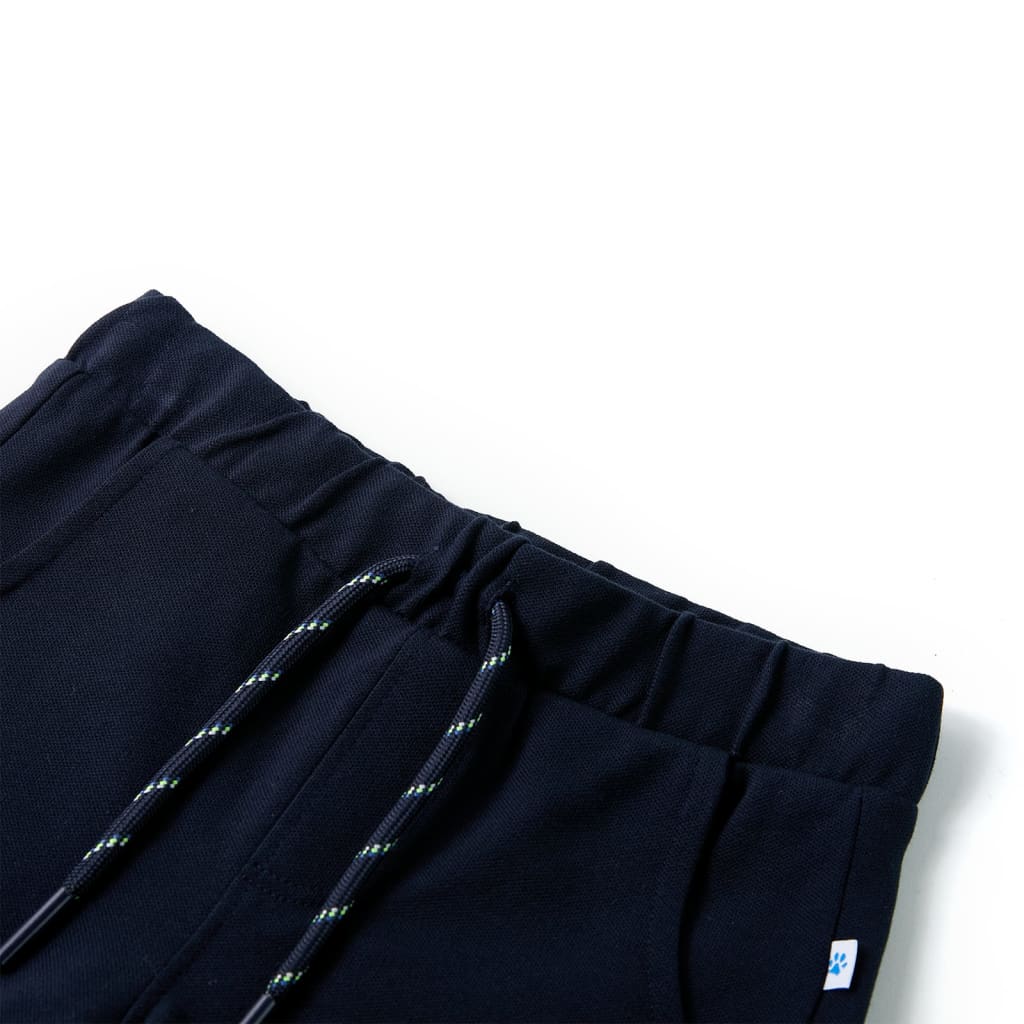 Children's shorts with drawstring, navy blue, size 104. Children's shorts with drawstring