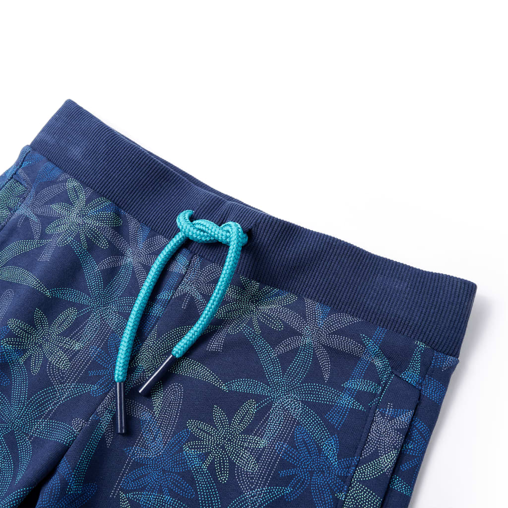 Children's shorts with drawstring, navy blue, size 104. Children's shorts with drawstring