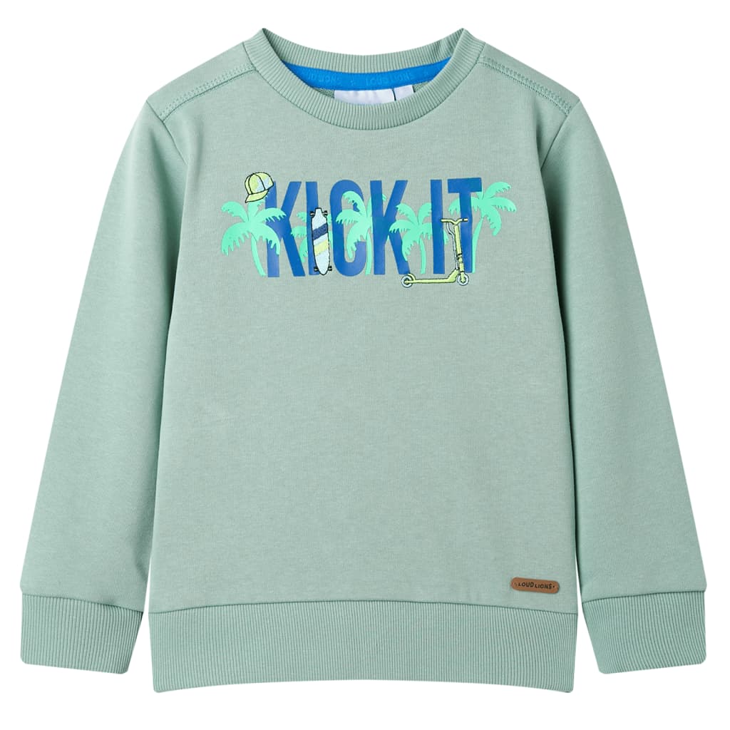 Children's sweatshirt light blue melange size 104 Children's sweatshirt light blue melange size 116