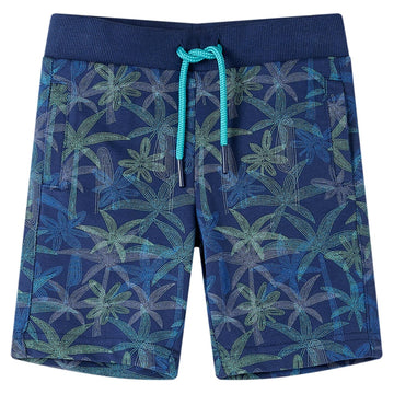 Children's shorts with drawstring, navy blue, size 104. Children's shorts with drawstring