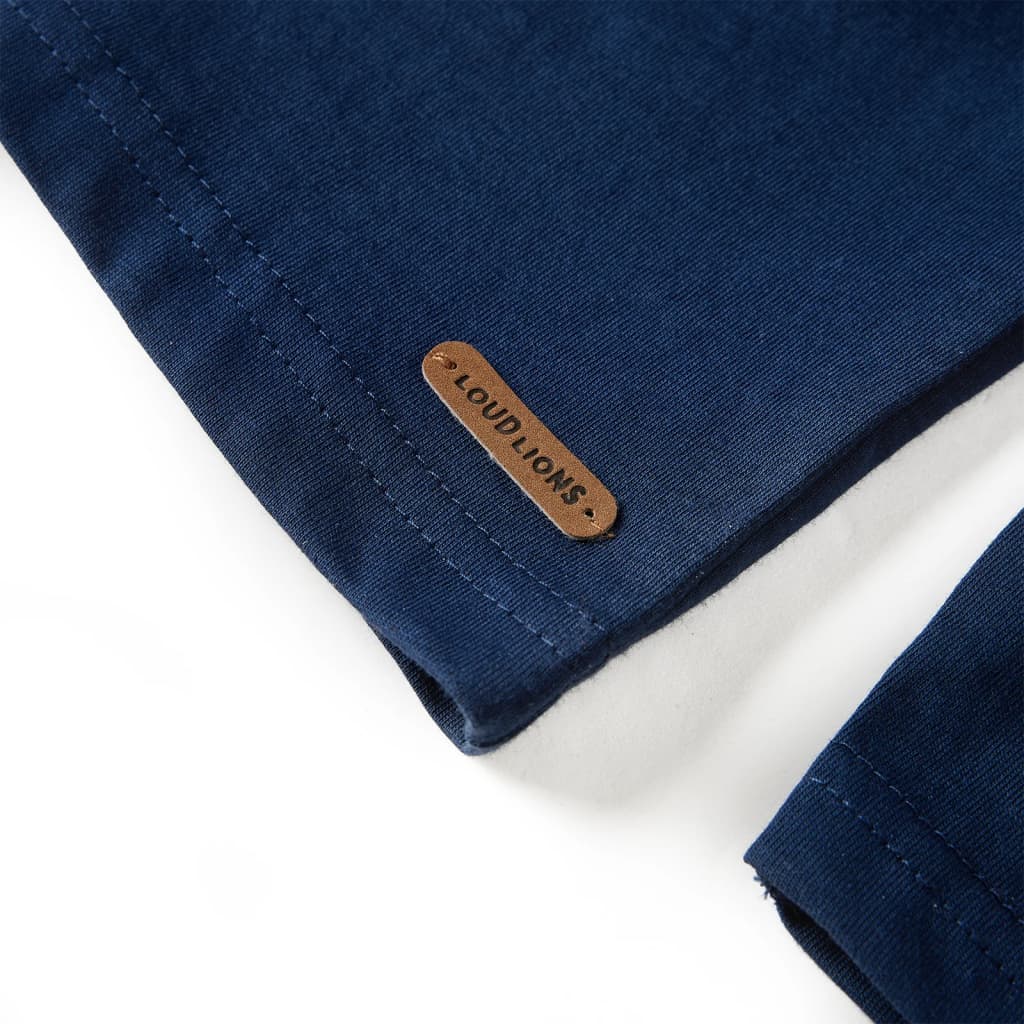 Children's long-sleeved shirt, navy blue, size 104; Children's long-sleeved shirt, navy blue, size 116; Children's long-sleeved shirt, dark