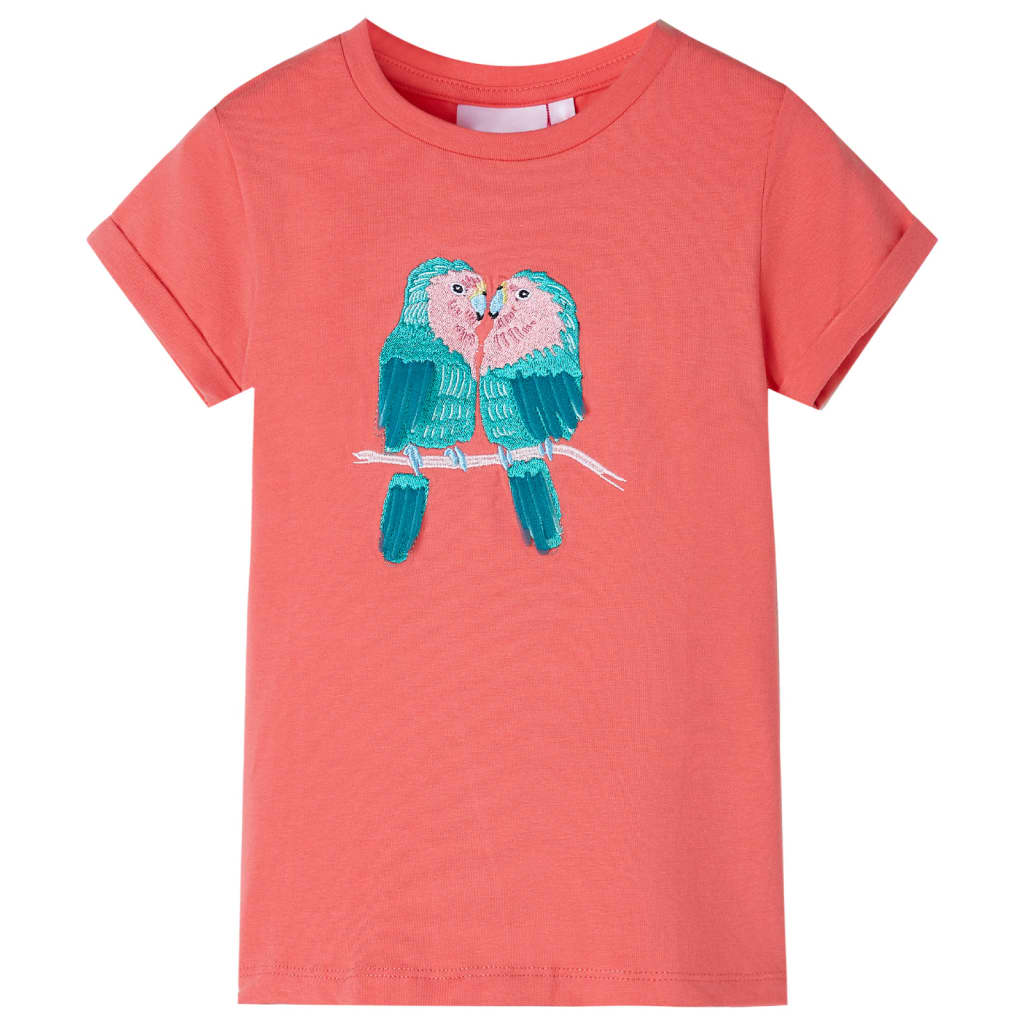children's T-shirt coral pink 104 children's T-shirt coral pink 116 children's T-shirt coral pink