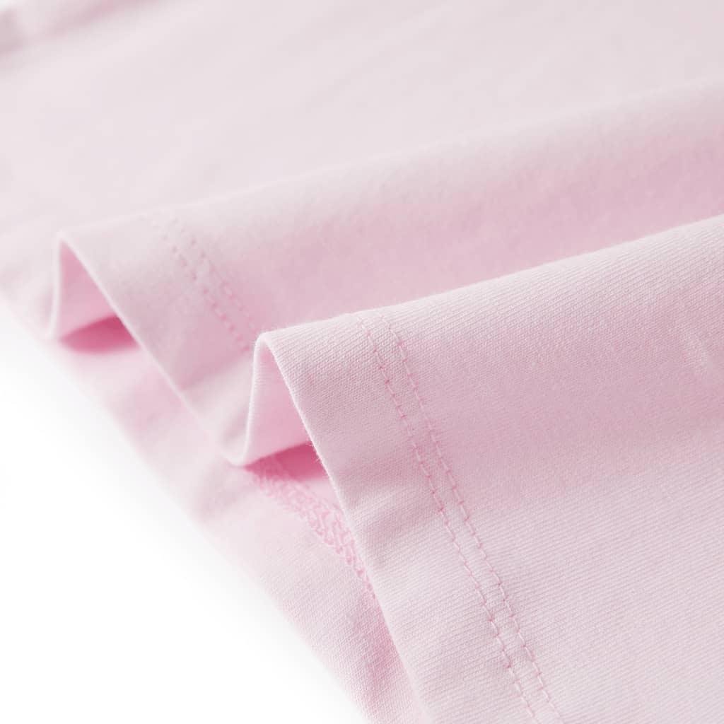Children's T-shirt with flutter sleeves, light pink, size 116.