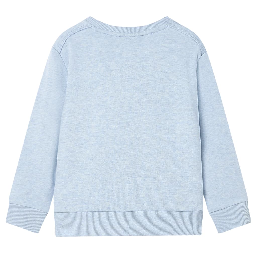 Children's sweatshirt light blue melange size 104 Children's sweatshirt light blue melange size 116