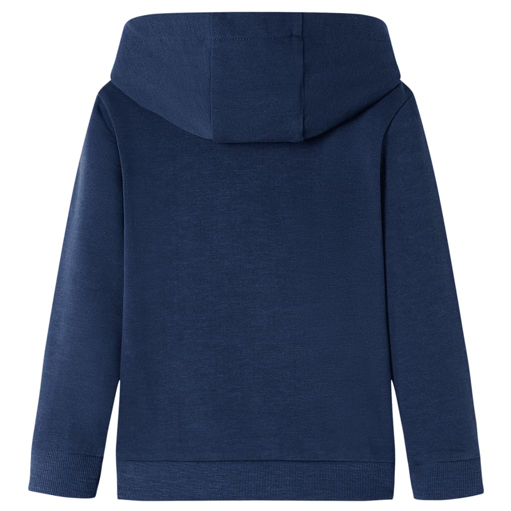 Children's hoodie navy blue melange and size 116 Children's hoodie melange and