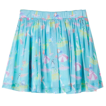 Children's pleated skirt, light blue, size 116