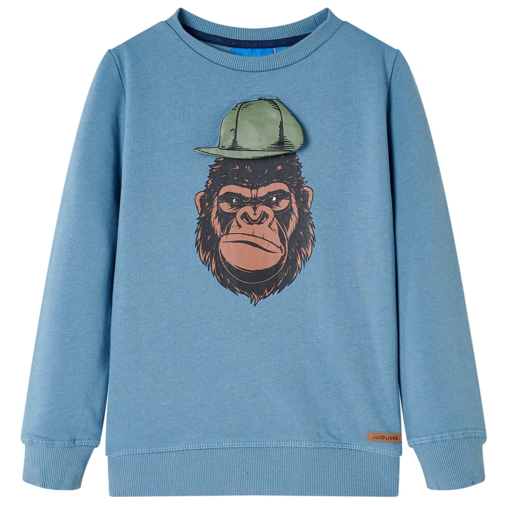 Children's sweatshirt dark orange 116 Children's sweatshirt medium blue 116