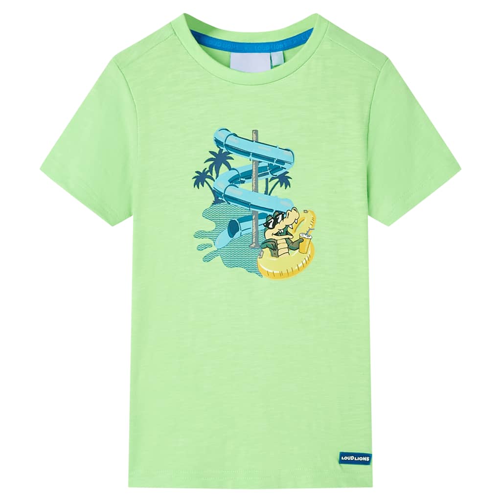 Children's T-shirt Dark Blue 116 Children's T-shirt Neon Green 116