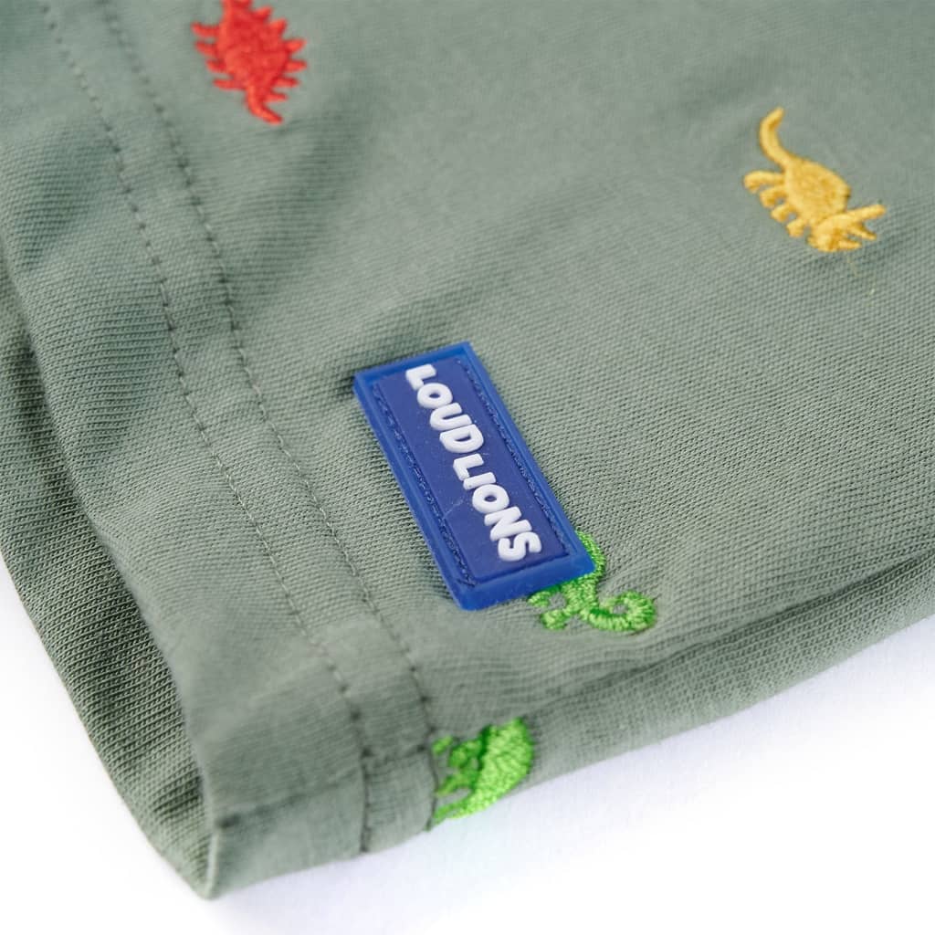 Children's Short-sleeved Shirt, Khaki, Size 116 Children's Short-sleeved Shirt, Khaki, Size 128