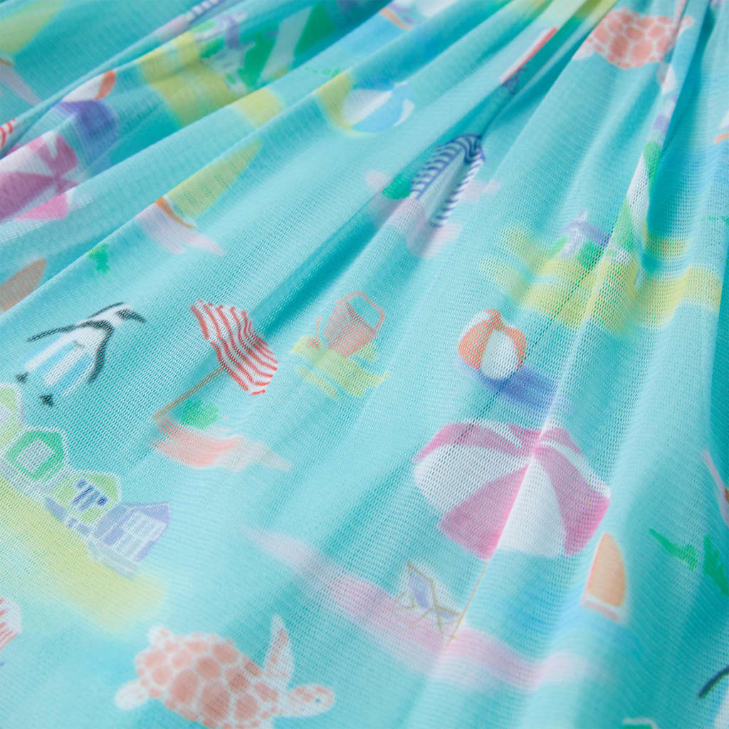 Children's pleated skirt, light blue, size 116