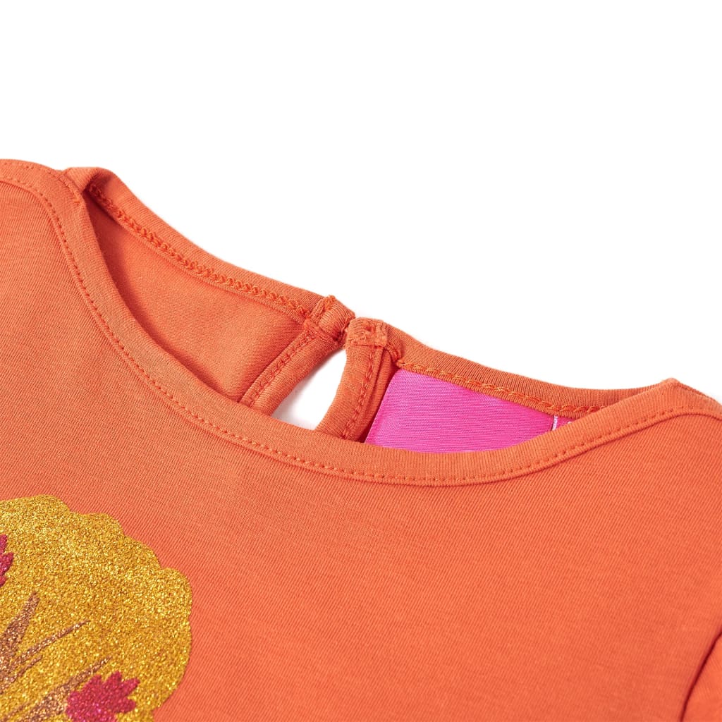 Children's long-sleeved shirt, dark orange, size 104; Children's long-sleeved shirt, dark orange, size 116; Children's long-sleeved shirt, dark orange