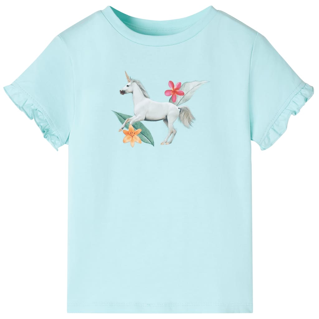 Children's short-sleeved shirt, light pink, size 104; Children's short-sleeved shirt, light pink, size 116; Children's short-sleeved shirt, light pink