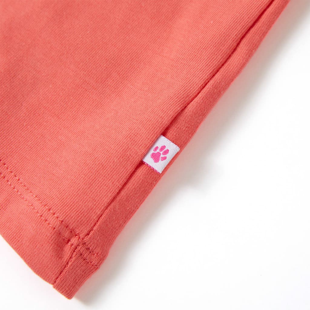 children's T-shirt coral pink 104 children's T-shirt coral pink 116 children's T-shirt coral pink