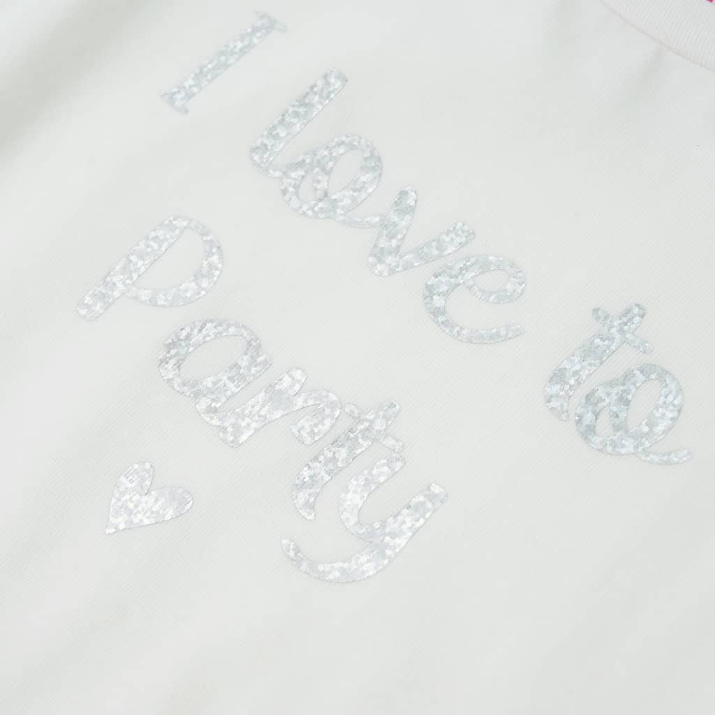 Children's T-shirt with ruffled sleeves, size 104; Children's T-shirt with ruffled sleeves, size 116