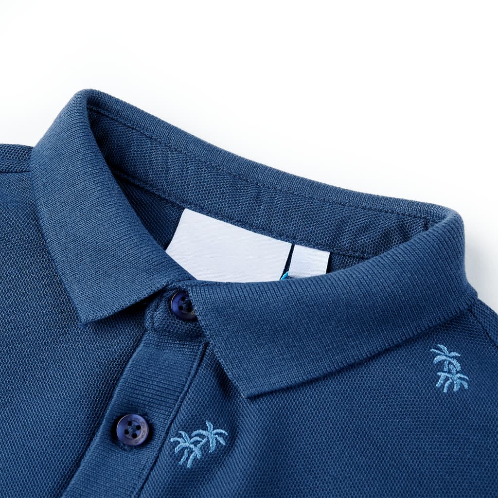 Children's polo shirt, dark blue, size 116