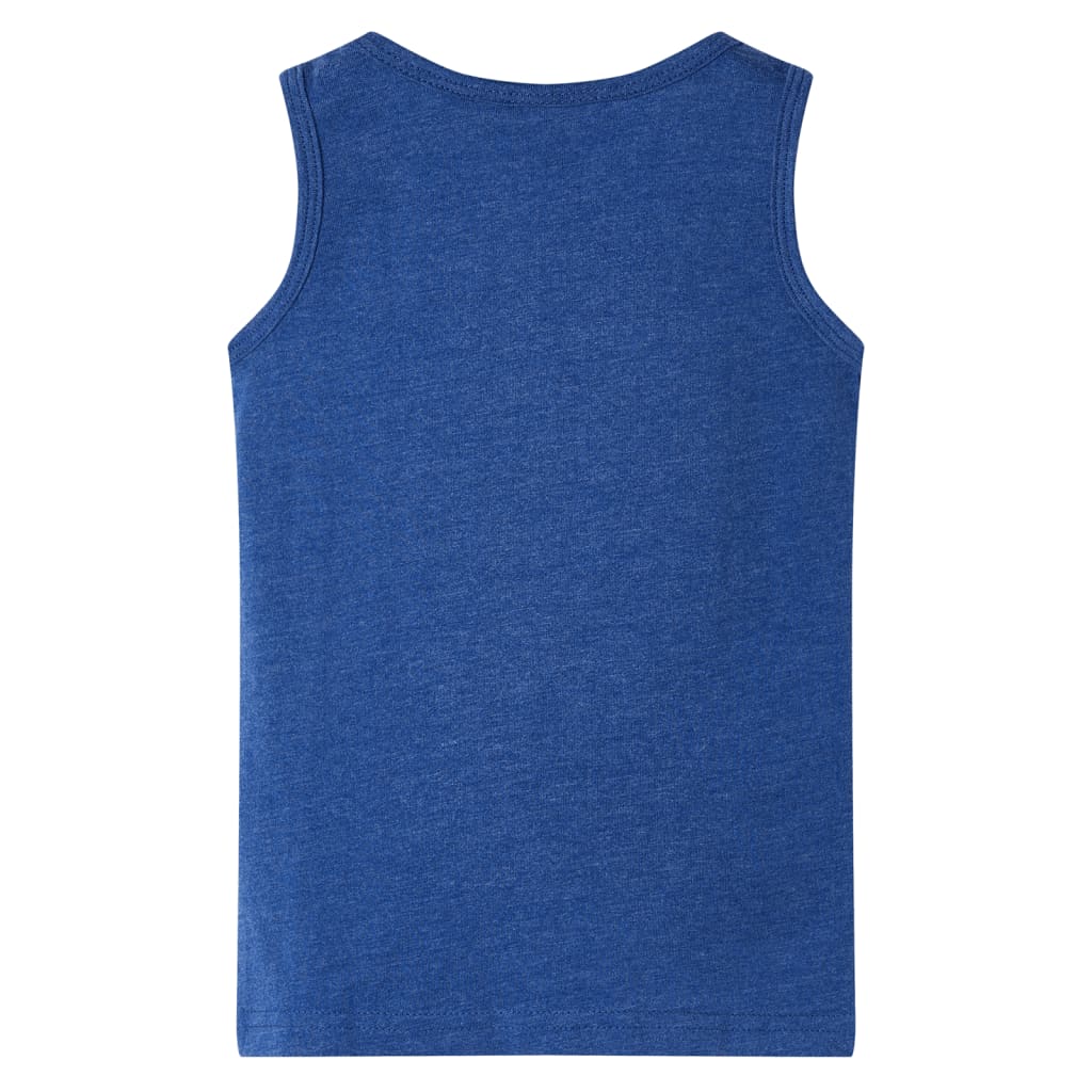 Children's tank top, dark blue melange, size 104; Children's tank top, dark blue melange, size 116