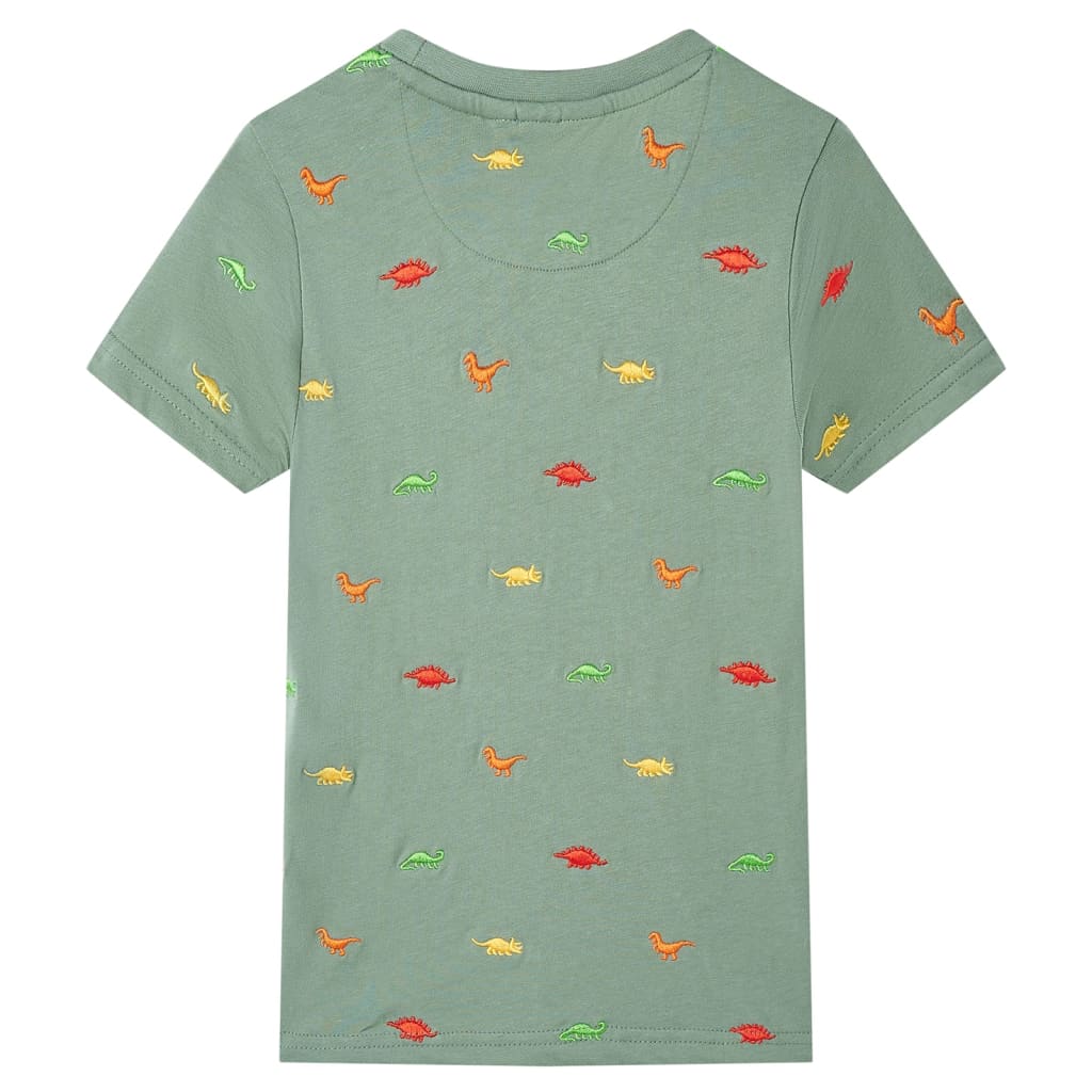 Children's Short-sleeved Shirt, Khaki, Size 116 Children's Short-sleeved Shirt, Khaki, Size 128