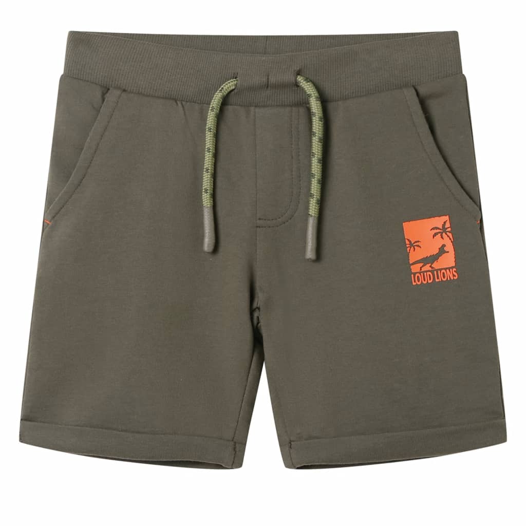 Children's shorts with drawstring, melange, size 104. Children's shorts with drawstring