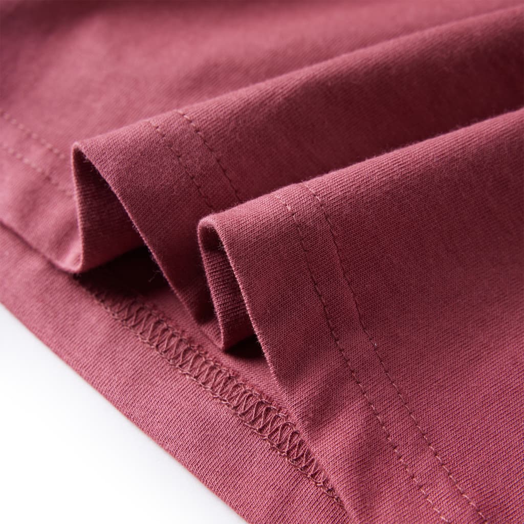 Children's long-sleeved shirt, dark red, size 104; Children's long-sleeved shirt, dark red, size 116; Children's long-sleeved shirt, dark red