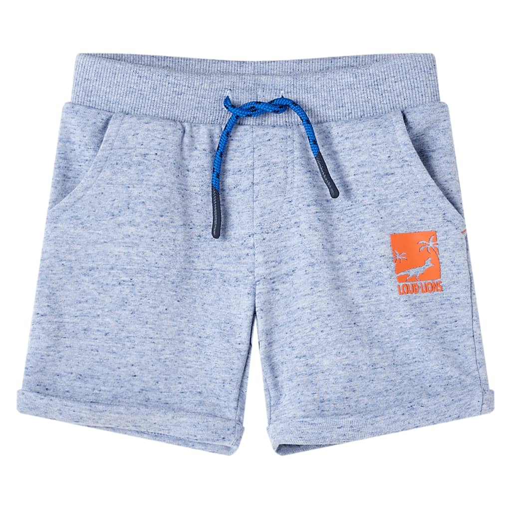 Children's shorts with drawstring, melange, size 104. Children's shorts with drawstring
