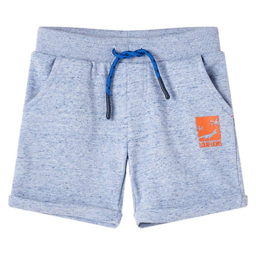 Children's shorts with drawstring, melange, size 104. Children's shorts with drawstring