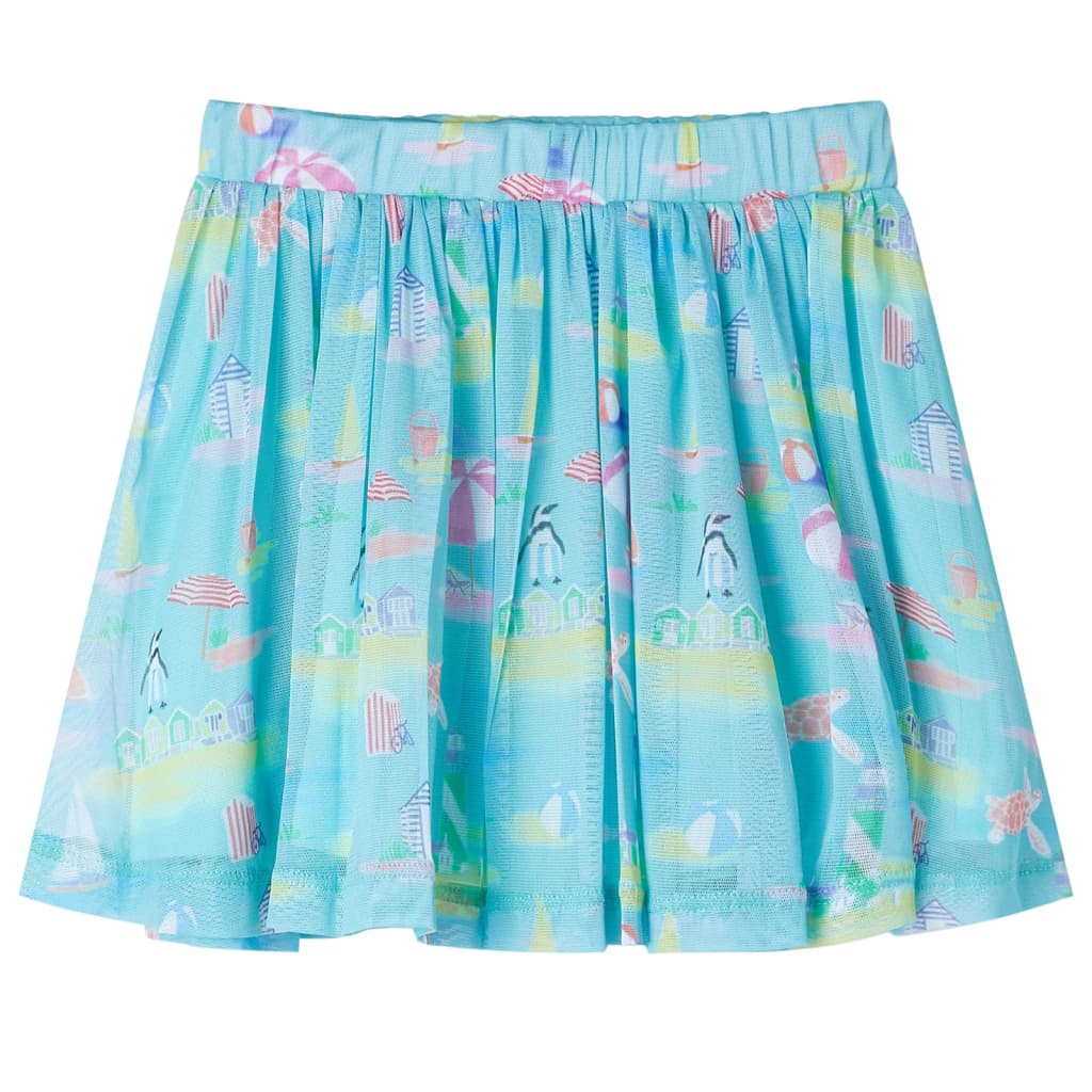Children's pleated skirt, light blue, size 116