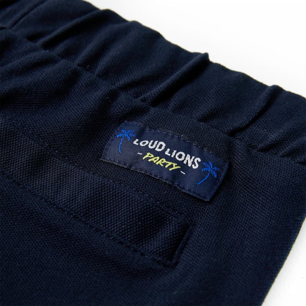 Children's shorts with drawstring, navy blue, size 104. Children's shorts with drawstring