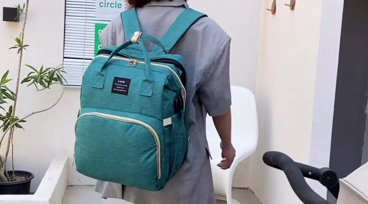 MulieCare™ Mochila de Maternidade 2 em 1 com Berço Portátil