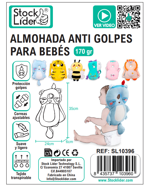 Protector de Cabeça para Bebés.               🚚 Envio rápido 24/48h em Portugal e Espanha